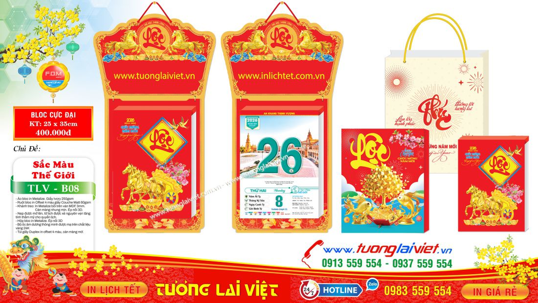 bloc cực đại 25x35 Chữ Lộc
