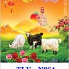 In Lịch 5 tờ nẹp thiếc Con Giáp Tài Lộc