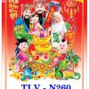 In Lịch 5 tờ nẹp thiếc Phúc Lộc Thọ