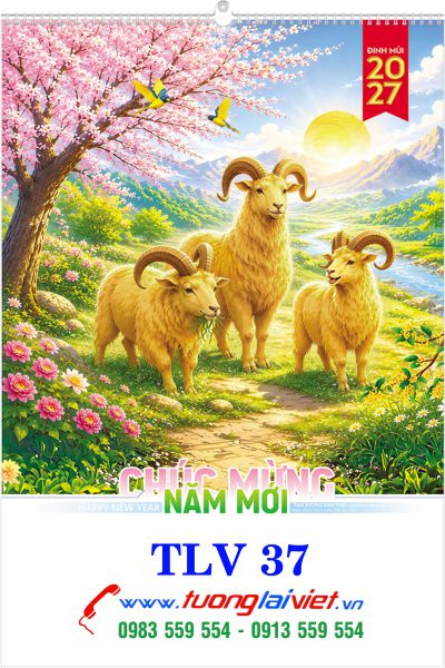 In Lịch 7 Tờ Lò Xo Con Giáp Tài Lộc