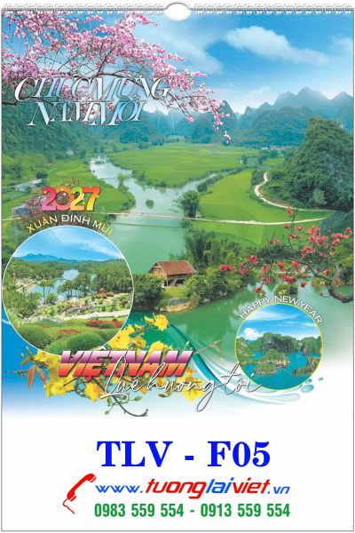 In Lịch 7 Tờ Lò Xo Du Lịch Việt Nam