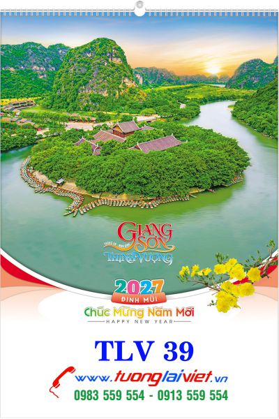 In Lịch 7 Tờ Lò Xo Phong Cảnh Việt Nam
