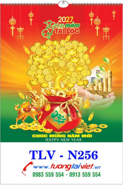 In Lịch 7 Tờ Lò Xo Xuân Lộc Phát