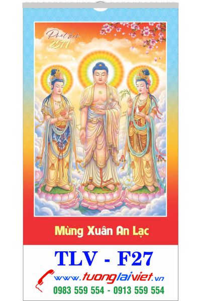 In Lịch 7 tờ nẹp thiếc Lịch Phật Giáo