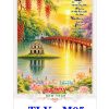 In Lịch 7 tờ nẹp thiếc Tranh Lụa